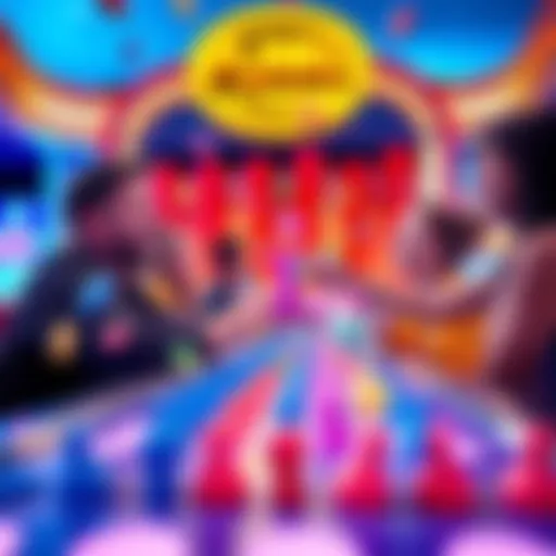 Players enjoying the thrilling Plinko Xtreme game with colorful pegs and falling tokens