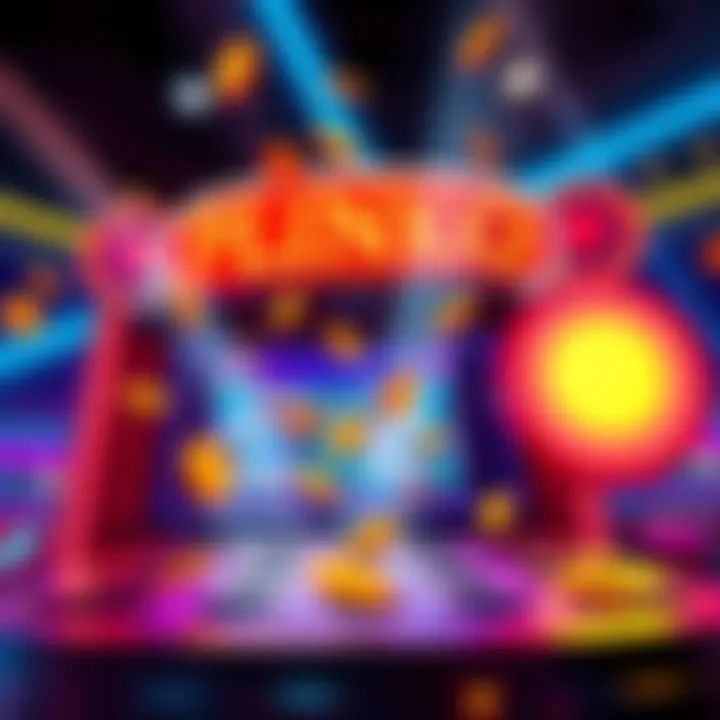 A colorful Plinko board with tokens dropping down, creating excitement among players