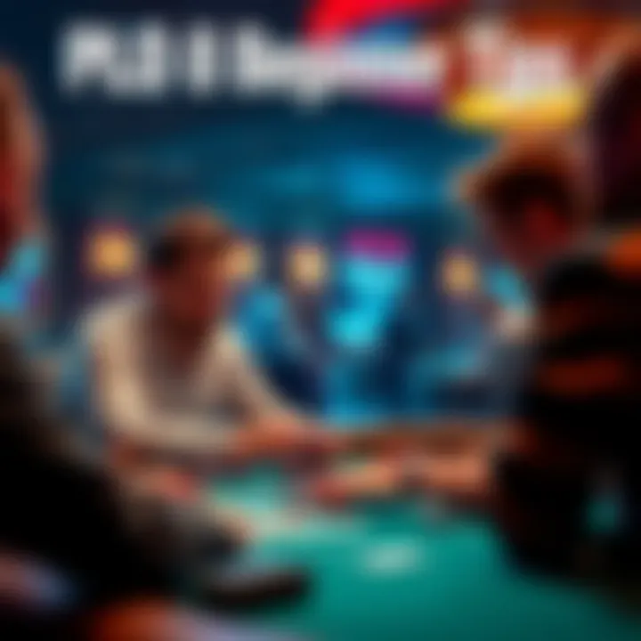 A beginner playing Pot-Limit Omaha 8 at a casino table, looking at their cards and chips with a focused expression.