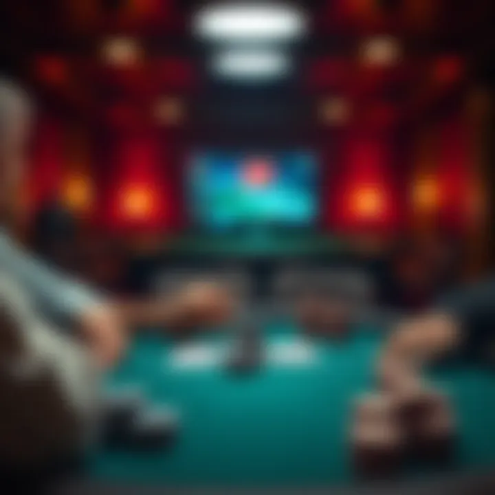 A player contemplating a tough decision in a heads-up Pot Limit Omaha poker game with a set of Jacks on the table.