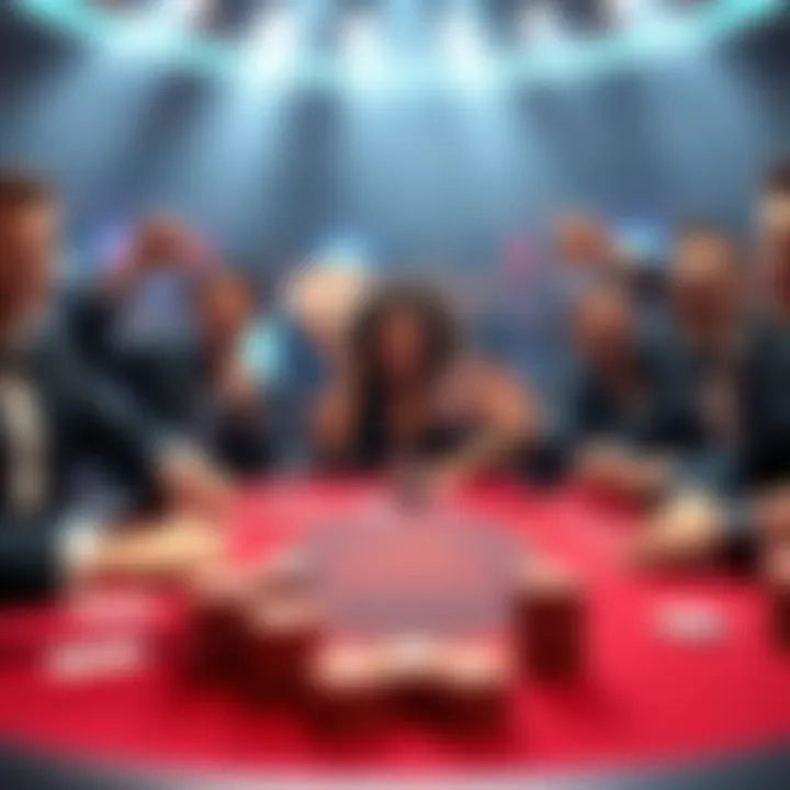 Players at a poker table showing excitement as they win a big pot with low-ranking hands