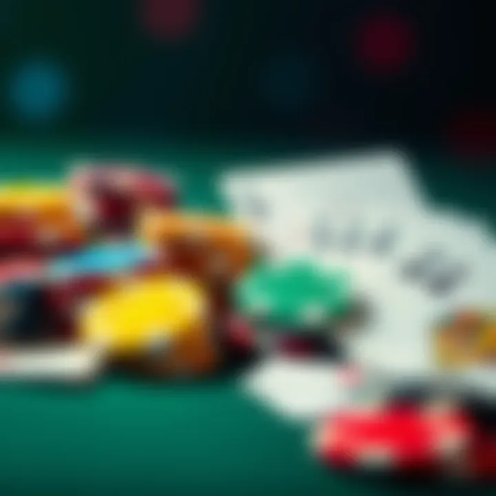A close-up of colorful poker chips and playing cards on a table, symbolizing the game of poker and its future