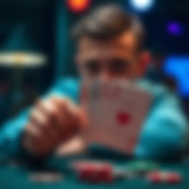 Poker hand with KQ against a check-raise A player looks concerned while contemplating folding KQ after a check-raise in a poker game involving a passive opponent.