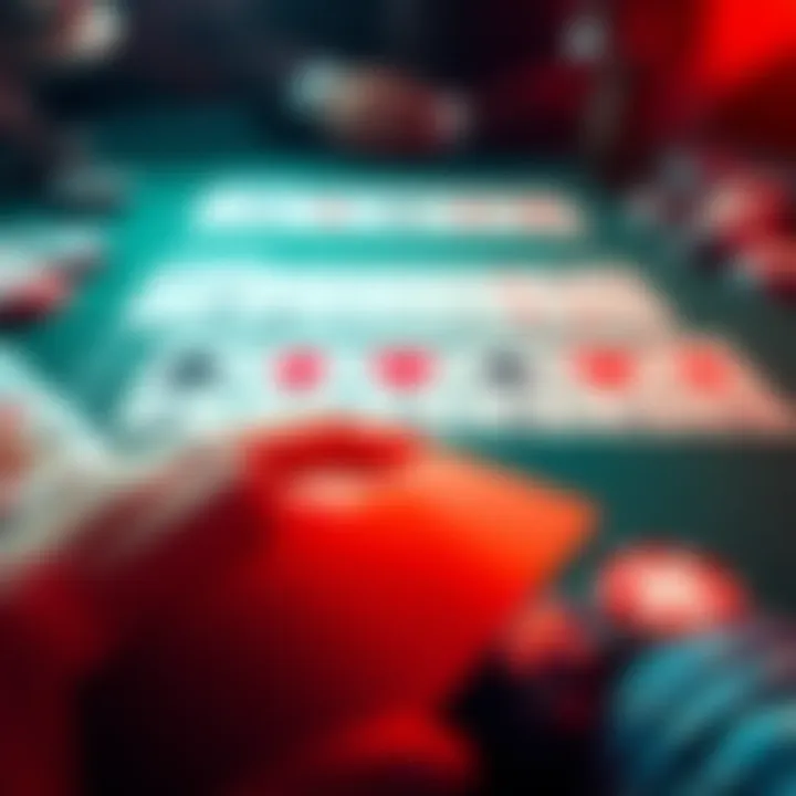 A table showing various poker hand rankings with illustrations of cards