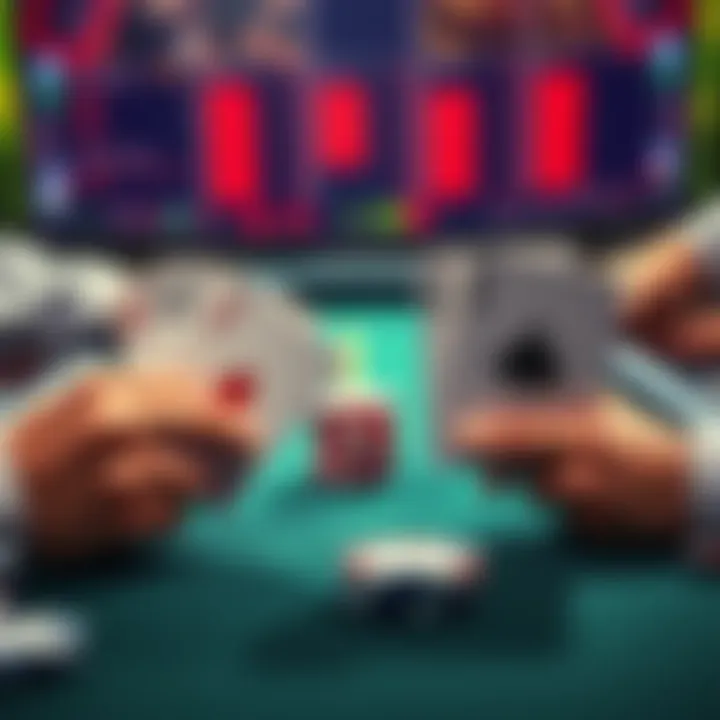 Poker Hands Comparison A hand showing AKs and A5s facing pocket kings on a poker table