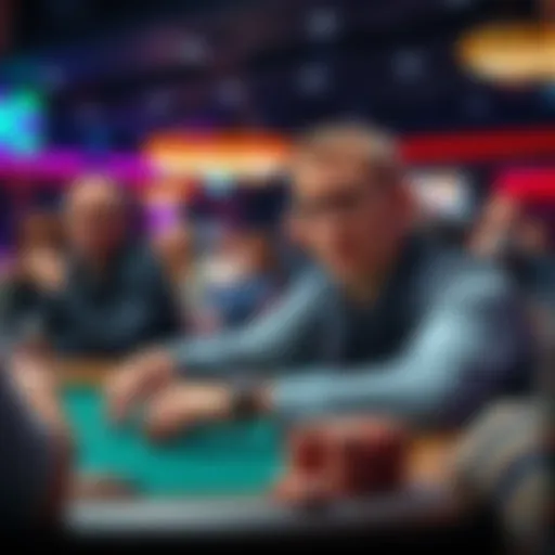 Poker player confused about rules A poker player looking puzzled at the table during the $25K WSOP Bahamas tournament, with spectators surprised in the background