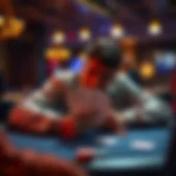 A poker player contemplating their decision to fold pocket 2s after a raise, with a flop showing 236 on the table.