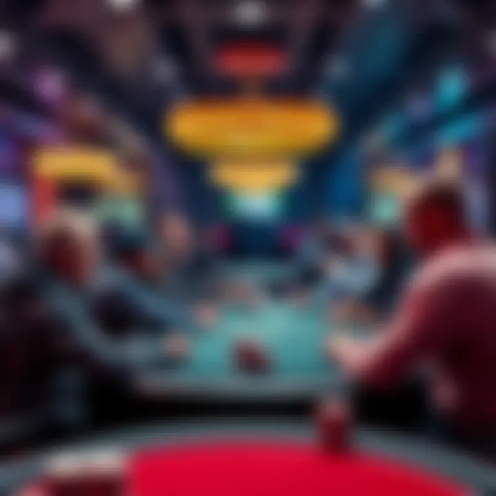 A group of poker players at a table debating a recent decision by the floor staff