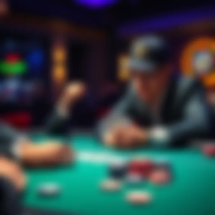 A player contemplating their move with pocket 3s at a poker table, showing cards and chips in front of them