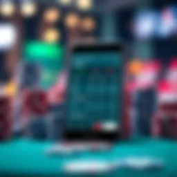 A smartphone displaying a poker bankroll app with user-friendly interface for tracking funds