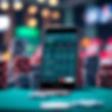 A smartphone displaying a poker bankroll app with user-friendly interface for tracking funds