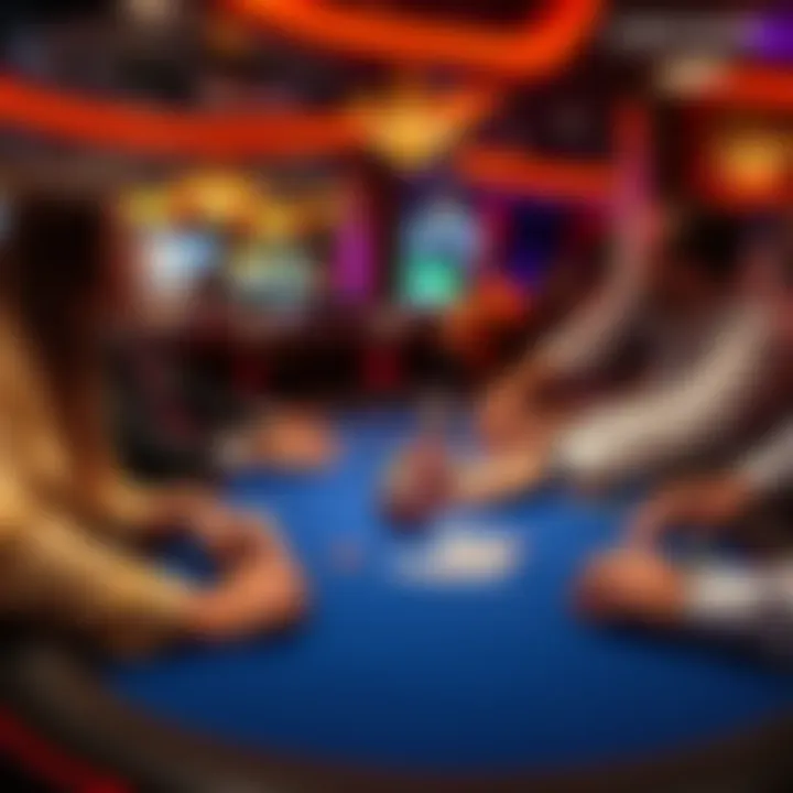 Poker cash game scene in Melbourne Players engaged in a poker cash game at Crown Casino in Melbourne, with chips and cards on the table