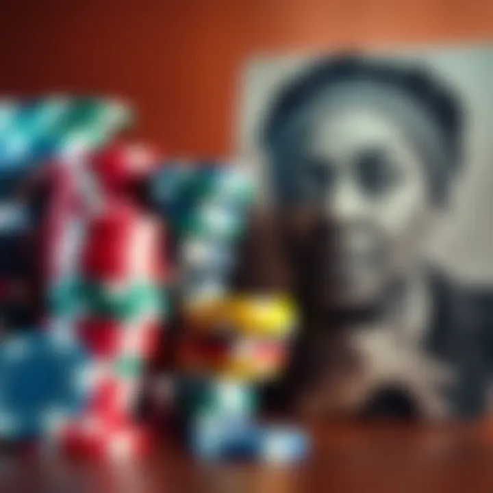 A set of colorful poker chips next to a historical photo of Rosa Parks, symbolizing the debate over poker lingo and its connection to serious topics.