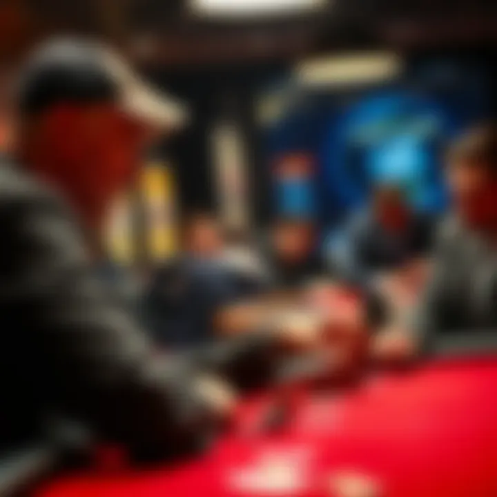 Poker Coach at a Table A poker coach guiding a player at a cash game table with chips and cards