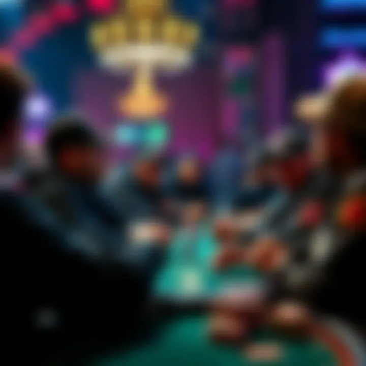 A group of poker fans discussing players they are not supporting in the WSOP Main Event