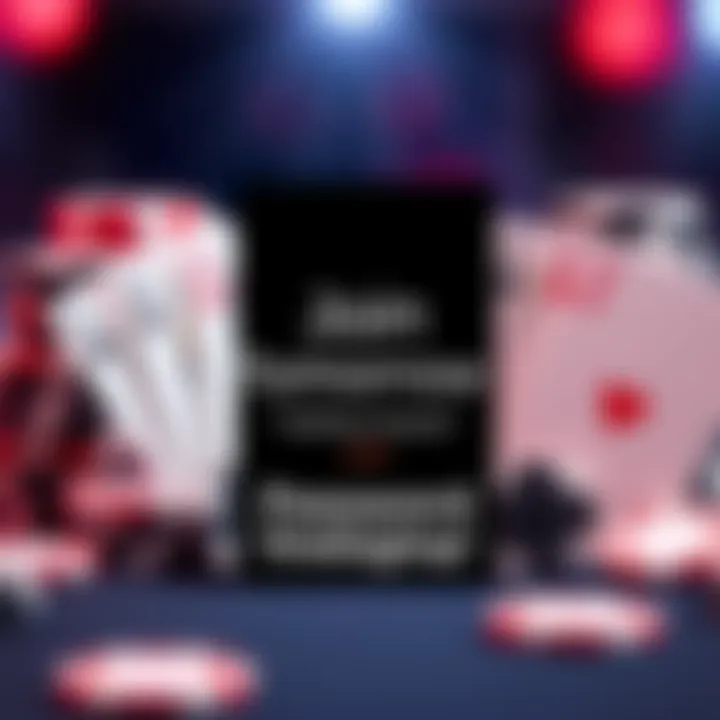 Graphic showing poker chips and cards with 'Join Tomorrow' and password 'thebigtop' text