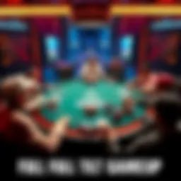 A lively poker table with players engaged in various games like Hold'em and Omaha, cards and chips spread out
