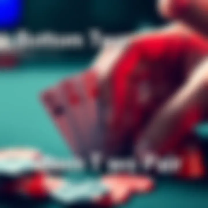 Close-up of a poker hand showing bottom two pair and chips on the table