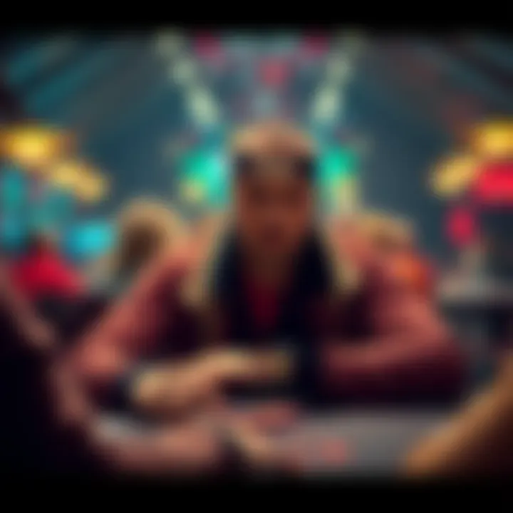 A poker player contemplating a decision with AKo while facing a large raise in front of them at a tournament.