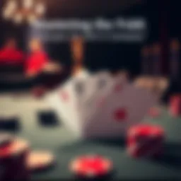 Poker hand with pocket Aces A poker table showing a pair of Aces being played in a high-stakes game