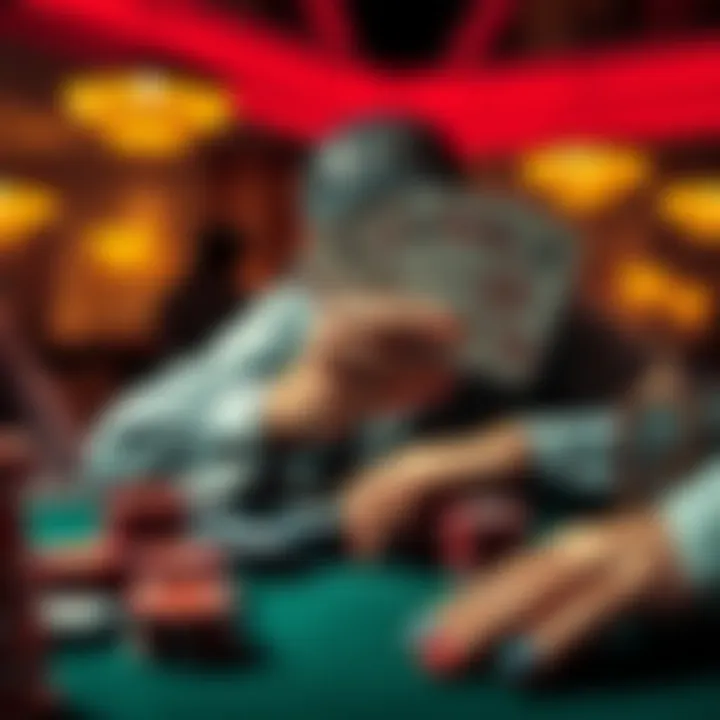 A player contemplating a decision with pocket queens during a high-stakes poker game, showing tension at the table.