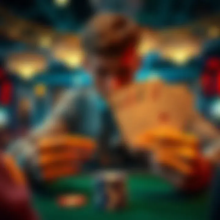 A player looks concerned while holding pocket tens, facing an aggressive bet on the flop of K-K-5, contemplating a tough decision in a high-stakes game.