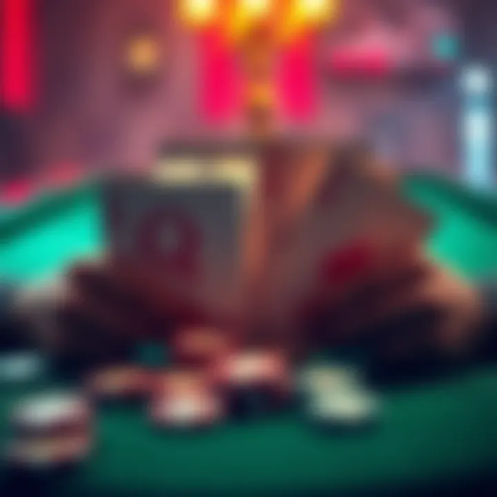 Poker hands QQ and AKo comparison A poker table displaying the hands QQ and AKo with chips and cards