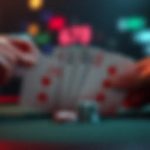A visual comparison of poker hands showing J10o winning over K8o in a three-way scenario with 67s involved.