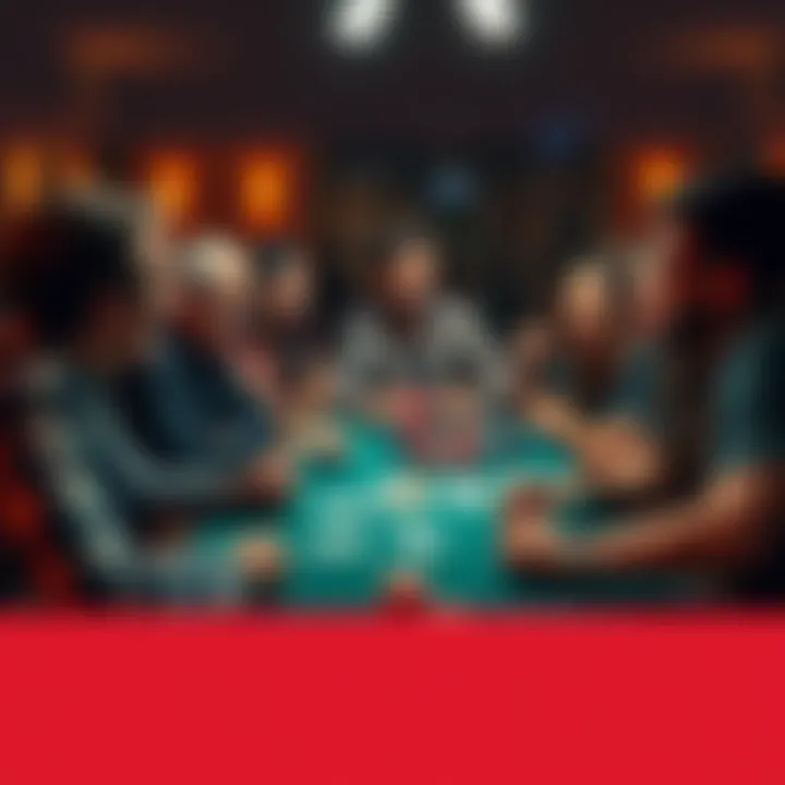 A group of friends joyfully playing poker at a table, laughing and sharing strategies in a fun atmosphere.