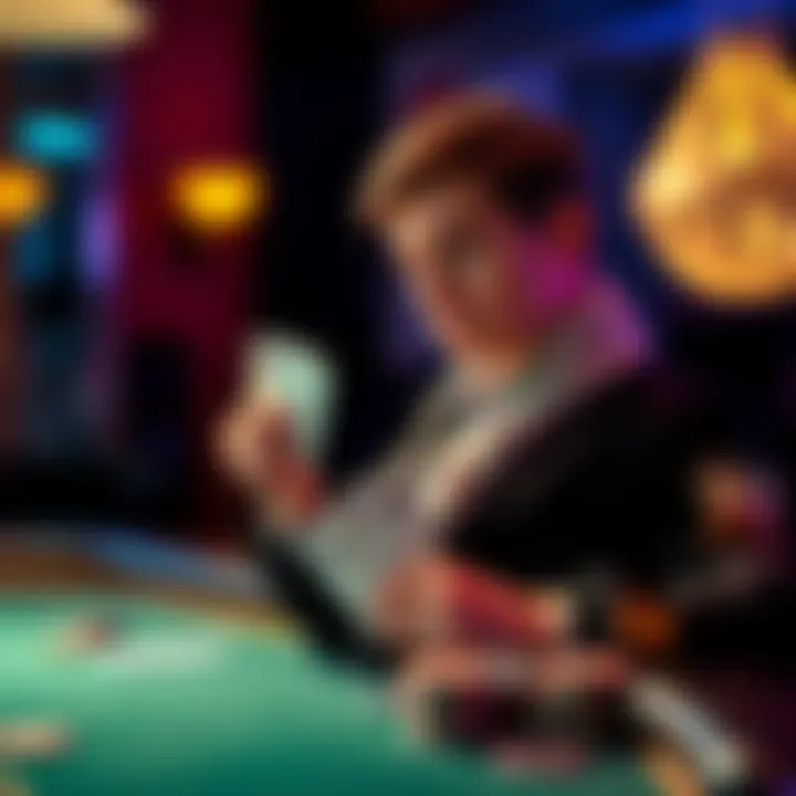 A new poker player thinks about their bluffing strategy while holding pocket eights in a card game setting.