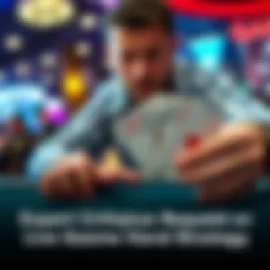 Close-up of a poker player holding pocket aces at a cash game table, analyzing the board and making decisions during gameplay