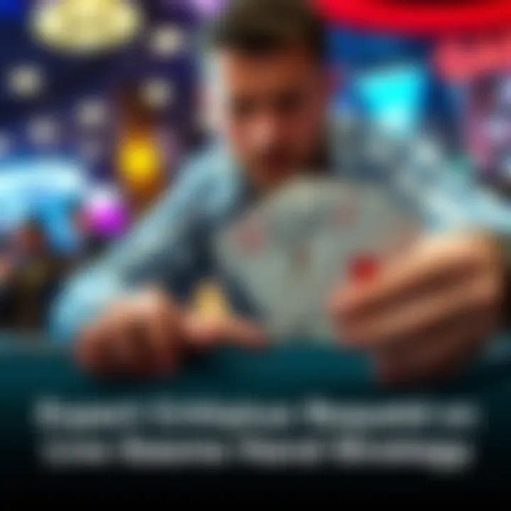 Close-up of a poker player holding pocket aces at a cash game table, analyzing the board and making decisions during gameplay