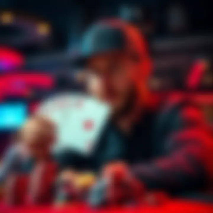 A poker player triumphantly reveals pocket Jacks after hitting quads twice during a high-stakes game.