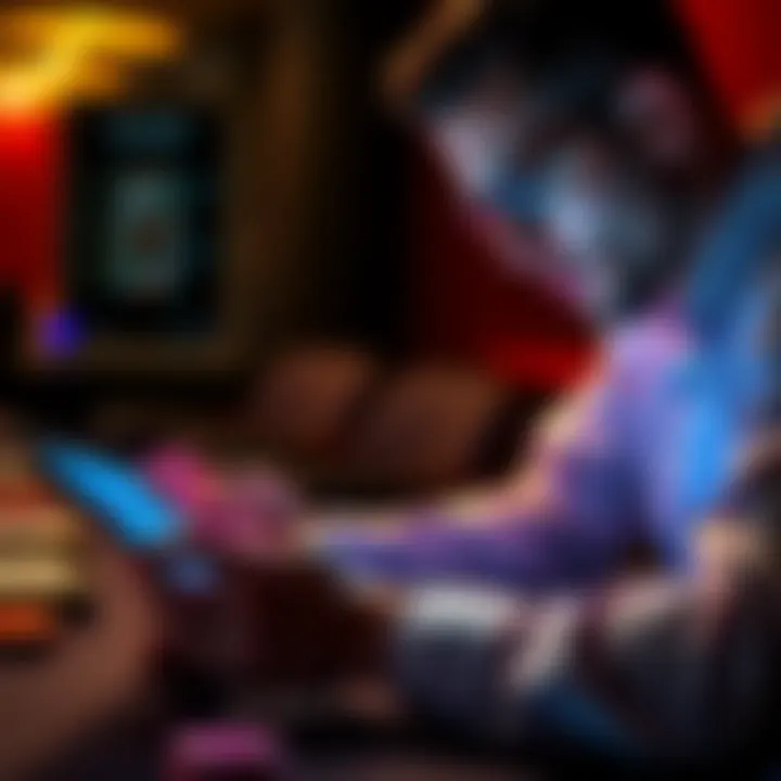 A poker player analyzing cards and data on a tablet, showcasing how technology influences modern poker strategies.