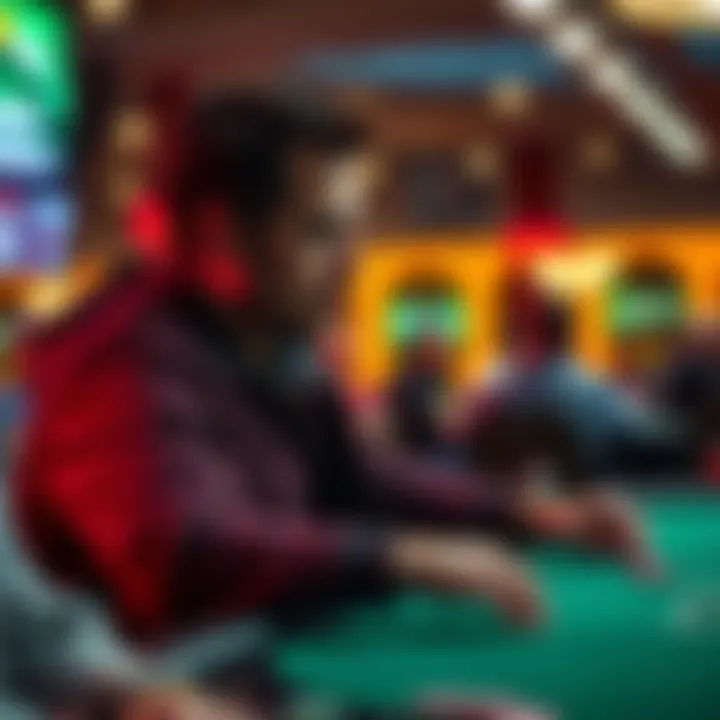 Poker player at tournament An Indiana poker player sitting at a tournament table, deep in thought, showing determination while remembering his friend.