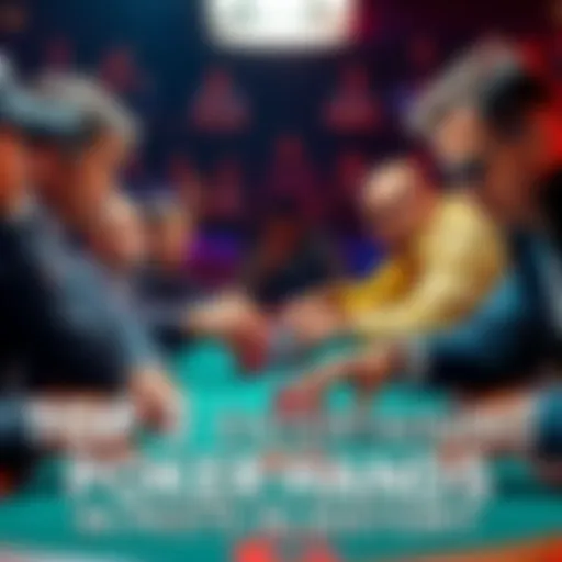 Legendary poker players face off at the table during a thrilling hand, showcasing intense expressions
