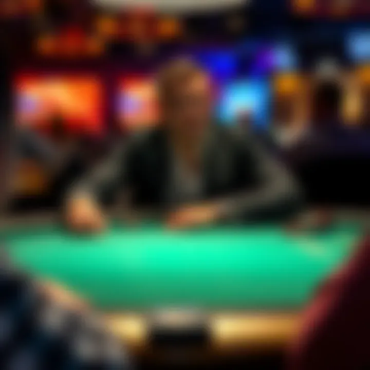 Professional poker player thejericho2 sitting at a poker table, engaging with fans during an Ask Me Anything session