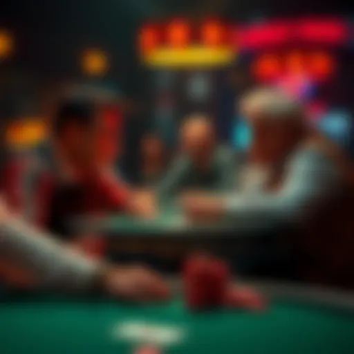 Teddy KGB at the poker table discussing an ace card