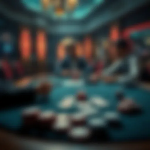 A poker table displaying cards, chips, and a player looking contemplative, reflecting on burnout from the game.