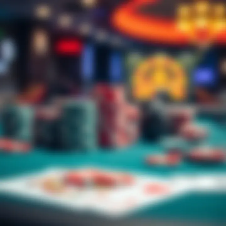 A poker table showcasing cards and stacks of chips, representing the gaming environment around MonkeyTilt amidst skepticism.
