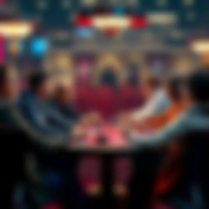 A group of players at a poker table discussing their strategies in 1/2 NL and 1/3 NL games.