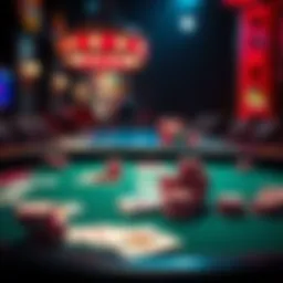 A poker table featuring cards and chips, representing fair play in online poker games