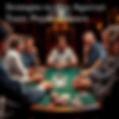 A group of poker players at a table, with one player looking annoyed while another laughs loudly. Cards and chips are scattered around.