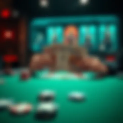 A poker table showing a player holding two kings, the flop reveals three cards, indicating a potential bomb pot scenario with multiple players involved.