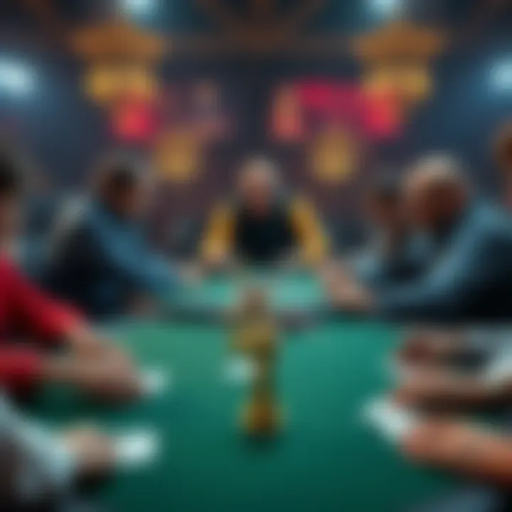 A tense poker table scene showing a dealer and players reacting after a hand was mistakenly mucked, highlighting the emotion and drama of the moment.