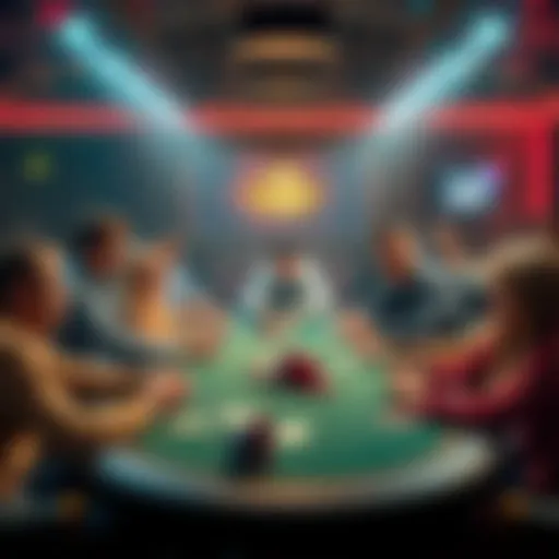 A group of players at a live poker table enjoying the game and bonding with each other.