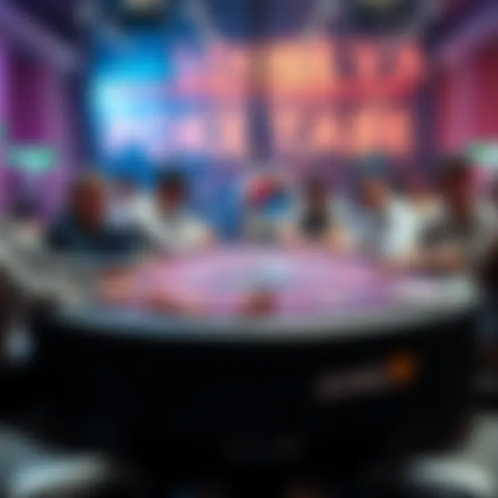 A live poker table featuring players engaged in a game with chips and cards, illustrating a loose table setting with fewer participants.