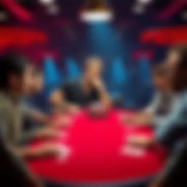 Poker table with players making decisions Players at a poker table considering their strategies while facing a 3-bet from an OMC player at 1/3 stakes