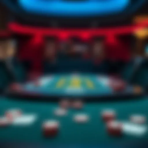 A Spread Limit poker table with cards and chips arranged for play in Minnesota