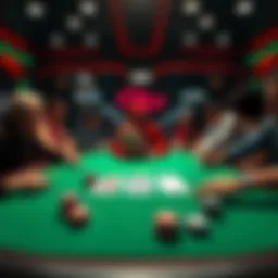 A poker table showing players in a $1/$3 game, highlighting the $6 button straddle option in play.